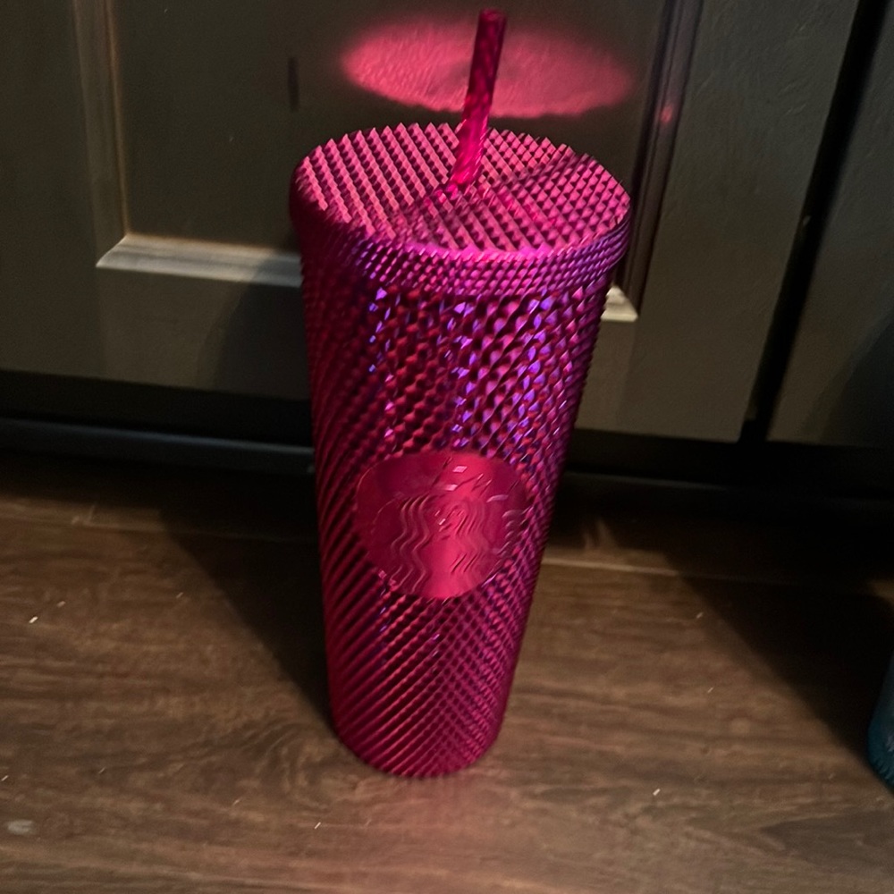 Hot pink holiday Starbucks cup